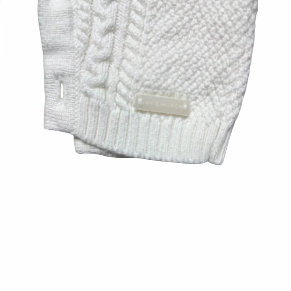Janie and Jack Cream Cable Knit Baby Onesie Size 0 - 3 Months